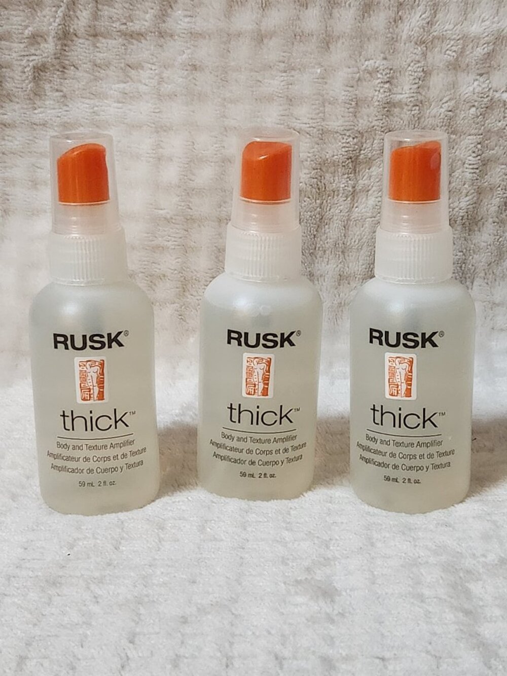 RUSK Thick Body and Texture Amplifier for Hair - Three (3) - NEW